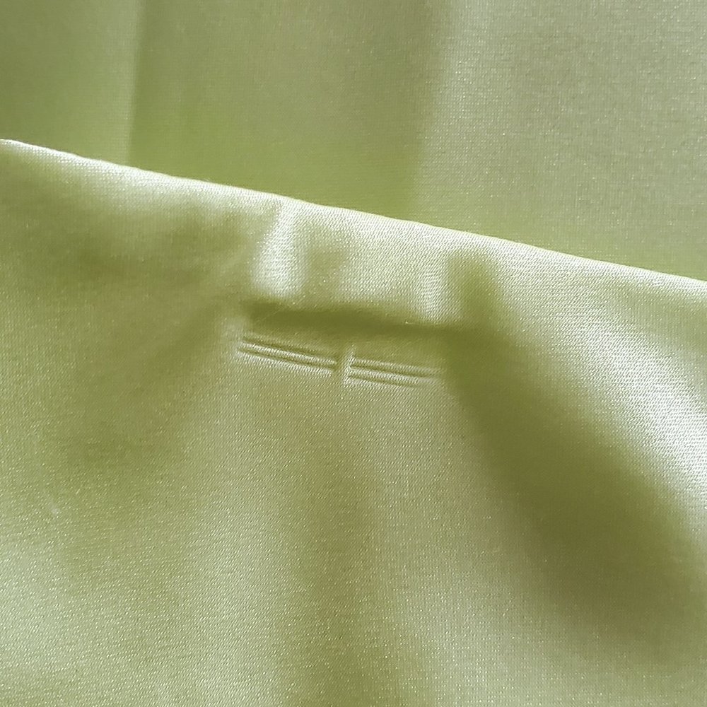 NWT CINQ À SEPT Marta 100% Silk-Satin Skirt In Lemongrass Size Large - Picture 13 of 14